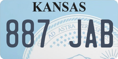 KS license plate 887JAB