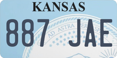 KS license plate 887JAE