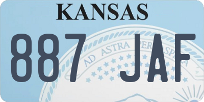 KS license plate 887JAF