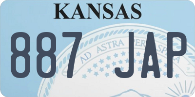 KS license plate 887JAP
