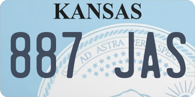 KS license plate 887JAS