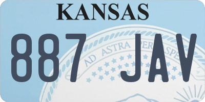 KS license plate 887JAV