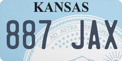 KS license plate 887JAX