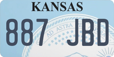 KS license plate 887JBD