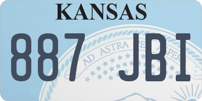 KS license plate 887JBI