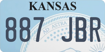 KS license plate 887JBR