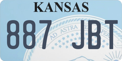 KS license plate 887JBT