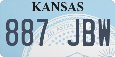 KS license plate 887JBW