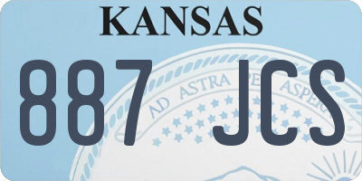 KS license plate 887JCS