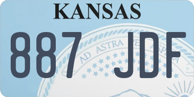 KS license plate 887JDF