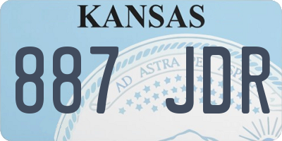 KS license plate 887JDR