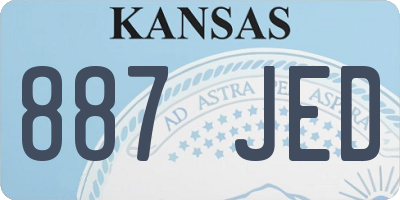 KS license plate 887JED