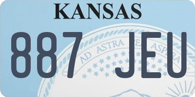 KS license plate 887JEU