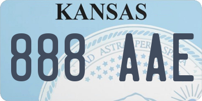 KS license plate 888AAE