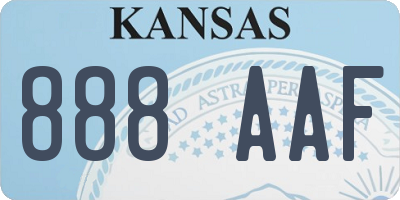 KS license plate 888AAF