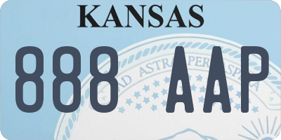 KS license plate 888AAP