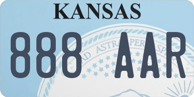KS license plate 888AAR