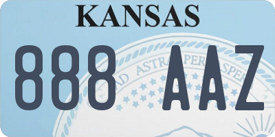 KS license plate 888AAZ
