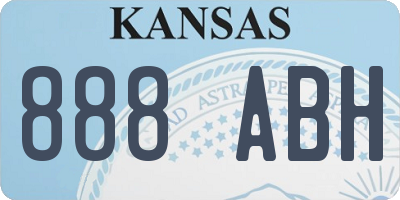 KS license plate 888ABH