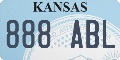 KS license plate 888ABL