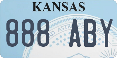 KS license plate 888ABY