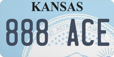 KS license plate 888ACE