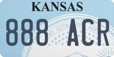 KS license plate 888ACR