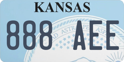 KS license plate 888AEE