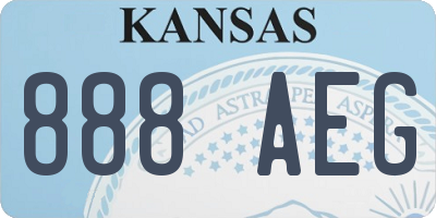 KS license plate 888AEG