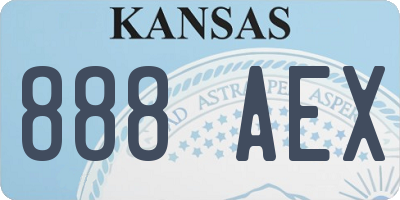 KS license plate 888AEX