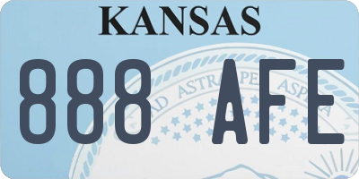 KS license plate 888AFE
