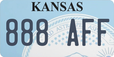 KS license plate 888AFF