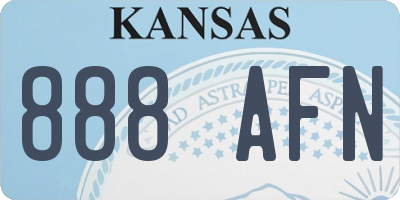 KS license plate 888AFN