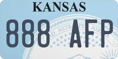KS license plate 888AFP