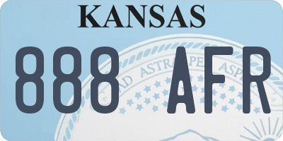 KS license plate 888AFR
