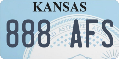KS license plate 888AFS