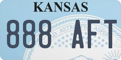 KS license plate 888AFT