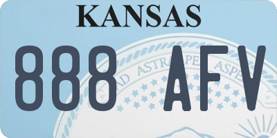 KS license plate 888AFV