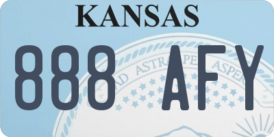 KS license plate 888AFY