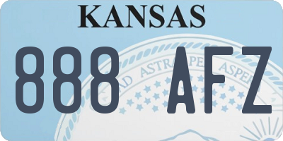 KS license plate 888AFZ