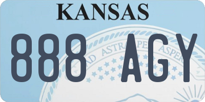 KS license plate 888AGY