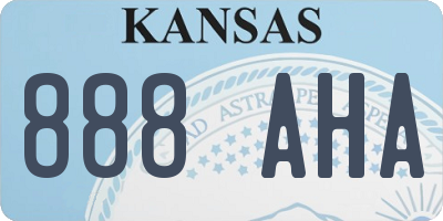 KS license plate 888AHA