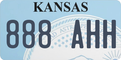 KS license plate 888AHH