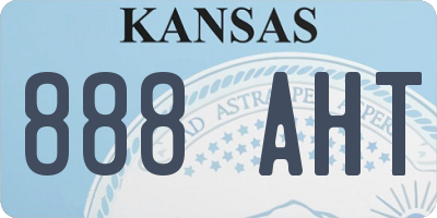 KS license plate 888AHT