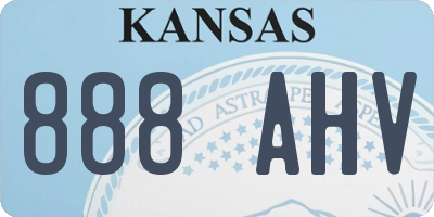 KS license plate 888AHV