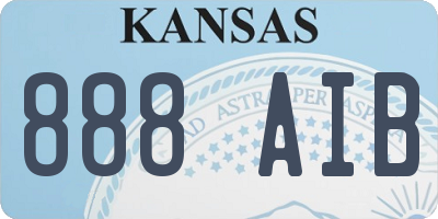 KS license plate 888AIB