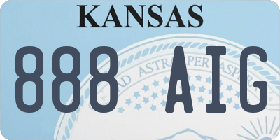 KS license plate 888AIG