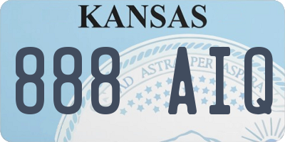 KS license plate 888AIQ