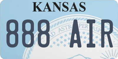 KS license plate 888AIR