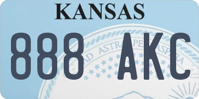 KS license plate 888AKC